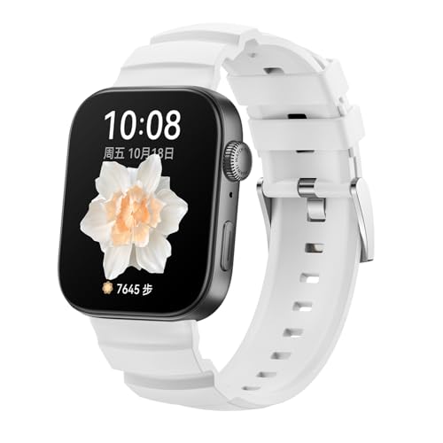 VeveXiao �V���R���X�g���b�v Huawei Watch Fit 4 Pro | 4 | 3�X�g���b�v �\�t�g�V���R�� ���߉\�ȃN���V�b�N���X�g�o���h �j�����p �����p�r���v�o���h, Medium, �V���R�[��, �W�F���X�g�[���Ȃ�