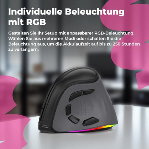 Ratón ergonómico vertical para evitar la tensión muscular con sensor de 4000 DPI 4