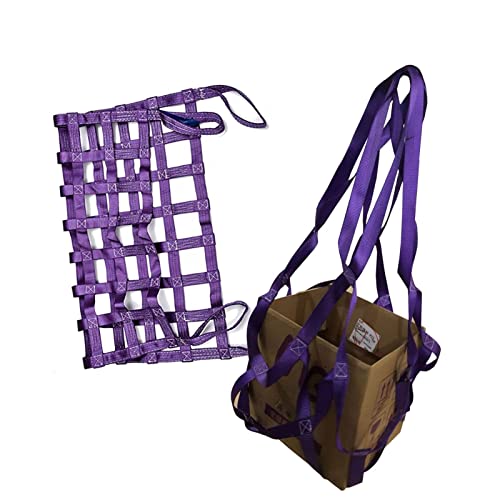 Heavy Duty Polyester Cargo Lifting Net 3.5 Ton Load Capacity 10cm Square Mesh Tear Resistant Hoist Bag for Safety Blue