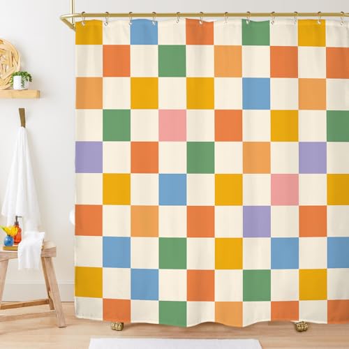 bath best retro shower curtain