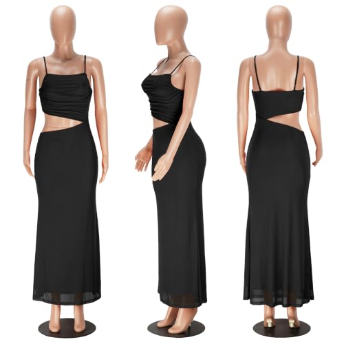 Image of PORRCEY Women's Sexy Elegant Rhinestone Bodycon Dress Hot Drilling Clubwear