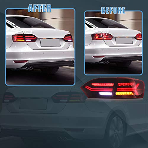 VLAND Headlights and LED Taillights Assembly Fit for V J 2011-2014, Demon Eyes/Red - Thumbnail 5