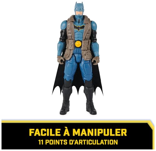 DC Batman - Figurine Batman 30 Cm S10 - Figurine Articulée - Créez Vos Propres Combats Masqués Contre L'ennemi - Super Héros Et Super Vilain - Jouet À Collectionner - Jouet Enfant 3 Ans Et +