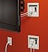 Arlington TVBR2505K Flat Panel TV Cable Organizer 2-Gang Kit with Recessed Power Solution
