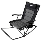 WKFAMOUT Mecedora plegable de gran tamaño con reposapiés, soporta hasta 400 libras