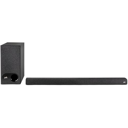 Polk Audio Signa S3 Sound Bar for TV & Wireless Subwoofer with Built-in Chromecast & Google Assistant, Low-Profile Design, Works with 8K, 4K & HD TVs, Bluetooth and Wireless Streaming