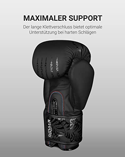Phantom Athletics Guantes de boxeo para hombre, muay tailandés, MMA y kickboxing, guantes de boxeo para artes marciales, hombres, mujeres y niños (Muay Thai – Negro, 16 oz) - imagen 8