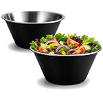 com-four – com-four® 2-teiliges Schüssel-Set aus Edelstahl - Salatschal