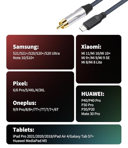 Cable USB C a coaxial macho para audio digital DAC y amplificador 6
