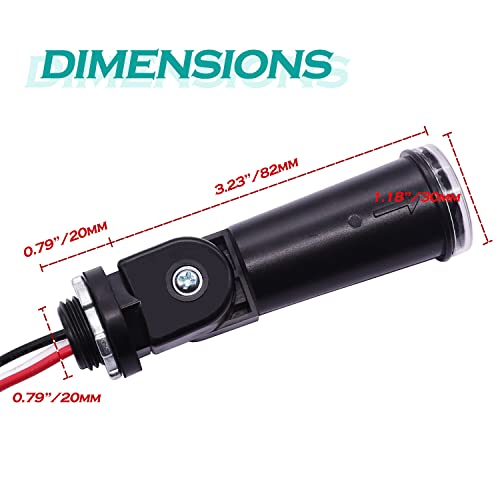 Tanbupu Dusk To Dawn Photocell Light Sensor,Switch Auto On Off 120Vac Hardwired Photoelectric Switch With Swivel Mount, For Outdoor Porch Light, Led Post Light, Wall Pack #TOP4