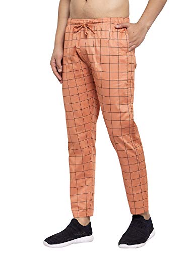 Image of JAINISH Men Checked Tapered Fit Track Pants