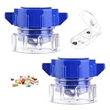 DUINIU 2 Piezas De Molinillo De Tabletas Y 1 Cortador De Medicamentos, Trituradora Pequeña, Molinillo Rotativo Portátil, Herramienta De Almacenamiento De Tabletas.