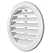 La Ventilazione T10B Grille de ventilation ronde en plastique à encastrer, blanc, diamètre 120 mm