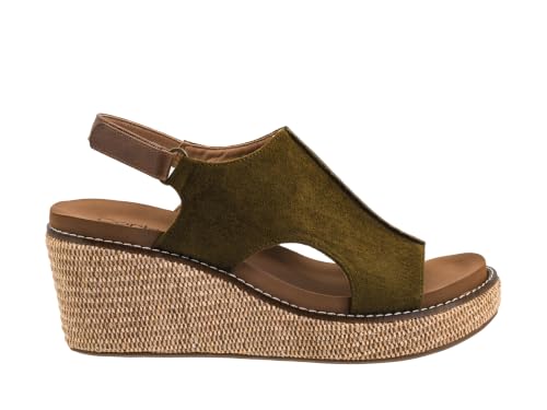 Image of Corkys Footwear Womens Carley Wedges, Featuring Corkys EVA Foam Cushioned Insoles, A 2.5 Inch Heel, Lightweight For All Day Wear, And Hook And Loop Closure