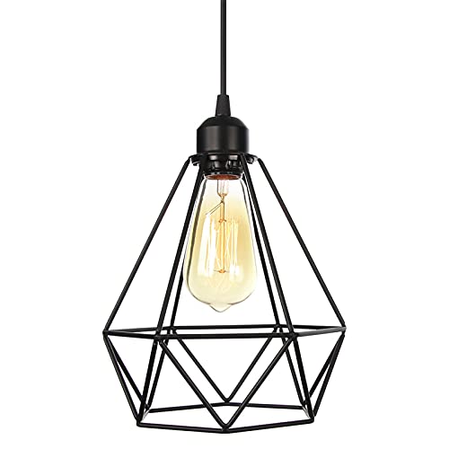 Lampe Suspendue pour Plafond Bas avec Cordon Noir Réglable Pratique - 7