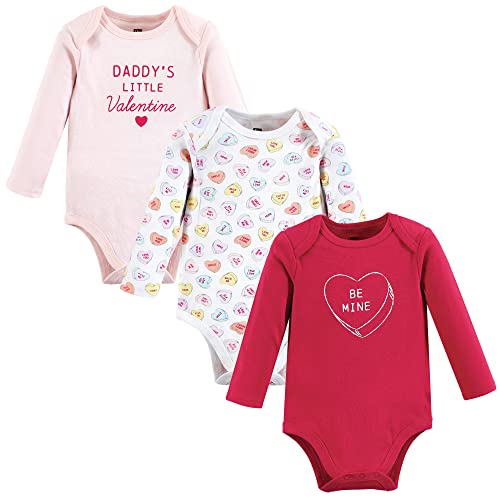 Image of Hudson Baby baby-girls Cotton Long-sleeve Bodysuits 3-pack
