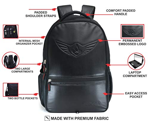 Auxter Blacky 30 Ltrs School Bag Casual Backpack with Laptop Compartment