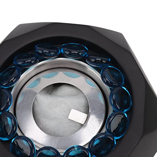 Tabletop Fire Bowl, Decorative 18 Rhinestone Tabletop Fireplace Portable Smoke Free Mini Geometric Design For Balcony For Warm For Outdoor(Black) #TOP7