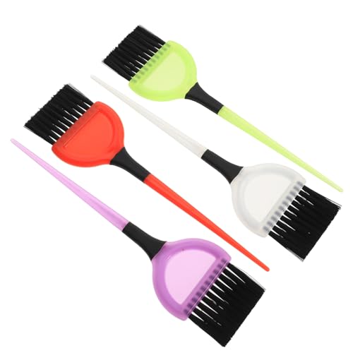 INOOMP 4 piezas Cepillos para Aplicar Tinte de Pelo Herramientas de Salón Duraderas Kit Práctico para Coloración Capilar Profesional y Uso Casa Color Aleatorio Color Aleatorio