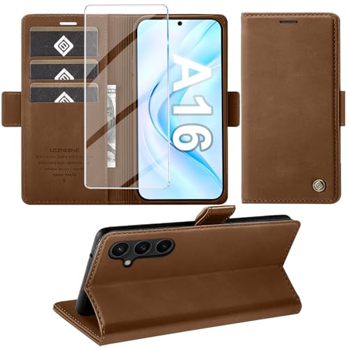 Étui pour Samsung Galaxy A16 Giyer marron idéal pour le bureau et les sorties