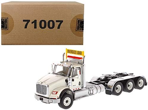 Diecast Masters International HX620 Day Cab Tridem Tractor White 1/50 Model