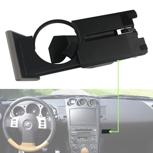 omoZone Dash Dashboard Cup Holder Assembly Gray Compatible with 2003-2005 Nissan 350Z Replaces 68430-CE86B 68430-CE861