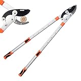THANOS B1102 Extendable Anvil Loppers Tree Trimmer with Compound Action,Chops Thick Branch Ease,27-41''Telescopic Heavy Duty Branch Cutter,2 inch Clean Cut Capacity