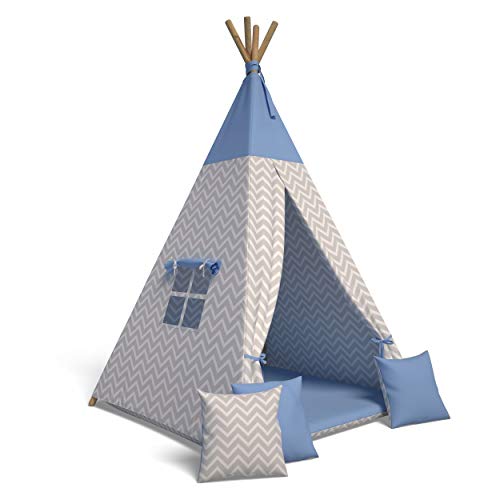 Best For Kids - Tipi Tienda de campaña para niños | Tienda de juegos para niños para interior | Tienda de juegos con cojines suaves | Tienda de campaña india duradera para niños | Tienda de campaña