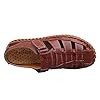 Outdoor Fisherman Shoes,Mens Sports Sandals Leather Closed Toe Summer Sandals for Hiking Trekking Running Breathable Maroon UK 8.5,EU 41.5 ,CN43 #1