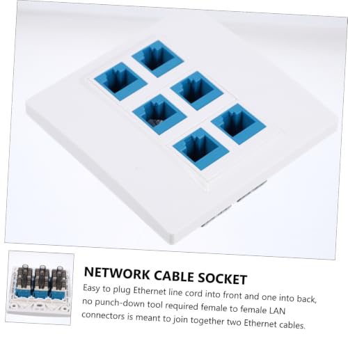 Panel de puertos de cable de red Ethernet Cat6 compatible con Cat5 y Cat7 KOMBIUDA 4