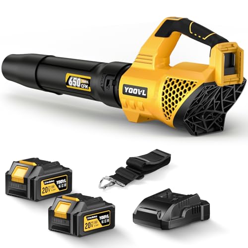 Leaf Blower Cordless, 650CFM Electric Leaf Blowers 2 x