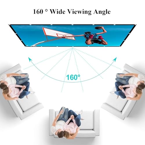 Pantalla de proyector manual 100 pulgadas 4:3 blanca miniatura 2