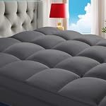 CHOPINMOON Queen Mattress Topper Extra Thick Mattress Pad, Plush Pillow Top Mattress Cover Soft Bed Topper,18" Deep Pocket,Gray