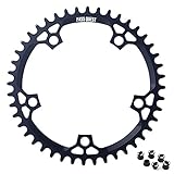 FIQARO Kettenblatt,Fahrrad Kettenblatt 130BCD Faltrad Kettenblatt Oval Runde Narrow Wide Zahnplatte Rennrad Kettenblatt 42T 44T 46T 48T 50T 52T Fahrrad Kettenblätter (Color : 50T Oval)