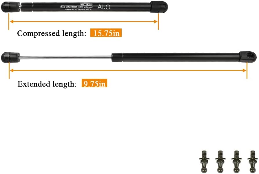 BRTEC Front Hood Struts 2003-2016 for Land Rover LR3 LR4, 2003-2016 for Land Rover Range Rover Sport Lift Supports Shocks Dampers Gas Spring 6358, SG387004