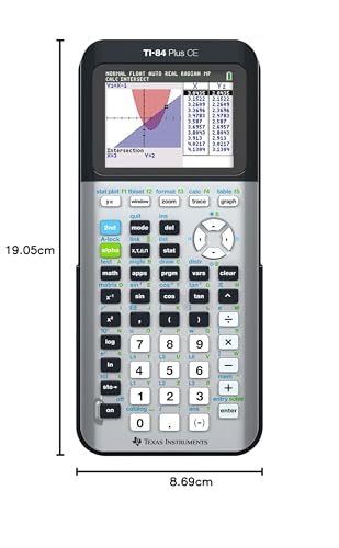 Image of Texas Instruments TI-84 Plus CE Graphing Calculator, Galaxy Gray
