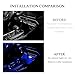 Hovom 4PCS USB LED Car Interior Atmosphere Lamp, Portable Mini Car LED Night Light Decoration, Plug-in USB Automotive Ambient Lighting Kit, Universal for Cars SUVs Trucks RVs (Blue)