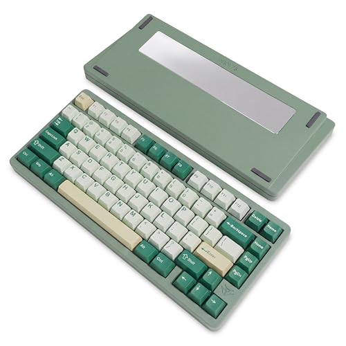 Image of MK INKY75 CNC Aluminum Mechanical Keyboard Triple-Mode Connectivity Gaming Keyboard, 75% Layout Mechanical Keyboard,with Superior Acoustics, Creamy Sounding, RGB /HMX /4000mAh(Green)