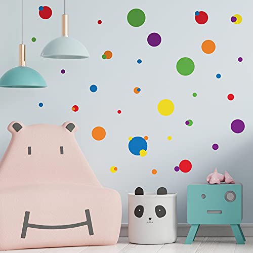 10 Number Diy Hopscotch Game Wall Stickers Floor Decals Primary Color Dots Wall Decals Set Colorful Rainbow Floor Decals For Baby Kids Room Nursery Classroom Play Room #TOP1