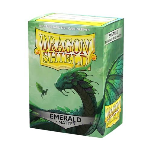 Dragon Shield | Standard Size Card Matte Sleeves | 100 CT - Smooth & Tough Premium TCG Sleeves | Compatible with Pokemon Flesh & Blood One Piece & Magic the Gathering | Emerald