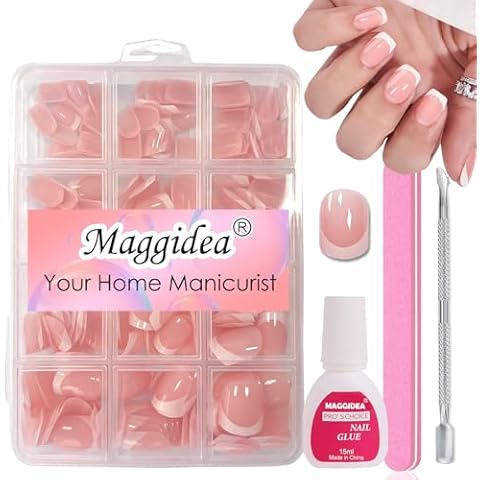 Maggidea Jelly Pink Short Square Press on Nails Cover