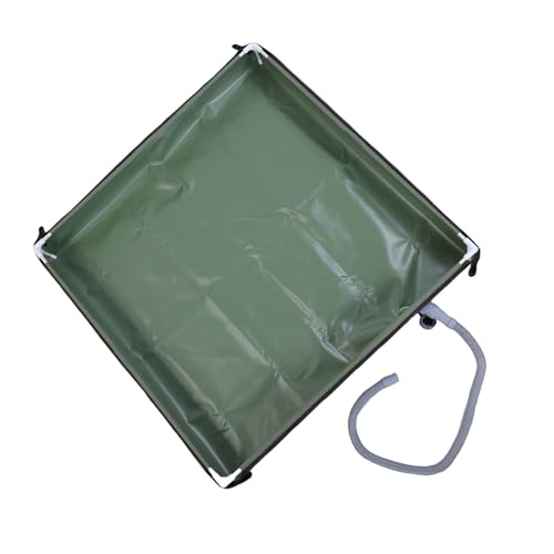Base de ducha portátil, base plegable con tubería de drenaje desmontable, 80x80x10 cm para camping al aire libre y RV, tapete compacto impermeable para uso interior miniatura 7