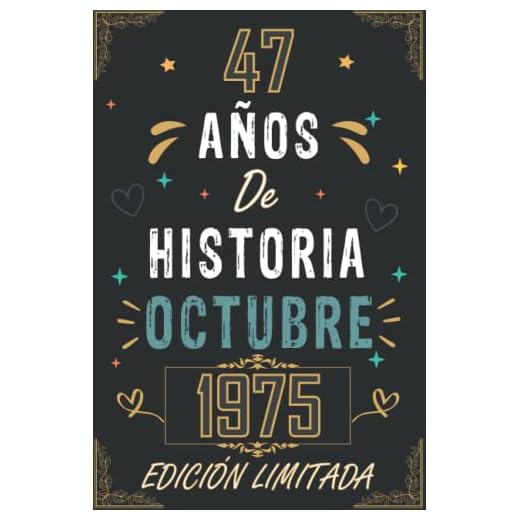 CUADERNO, 47 AÑOS DE HISTORIA OCTUBRE 1975 EDICIÓN LIMITADA: Regalo de 47 cumpleaños para mujeres y hombres, ideas de 47 cumpleaños... un ... regalo de 47 cumpleaños para él/ella.