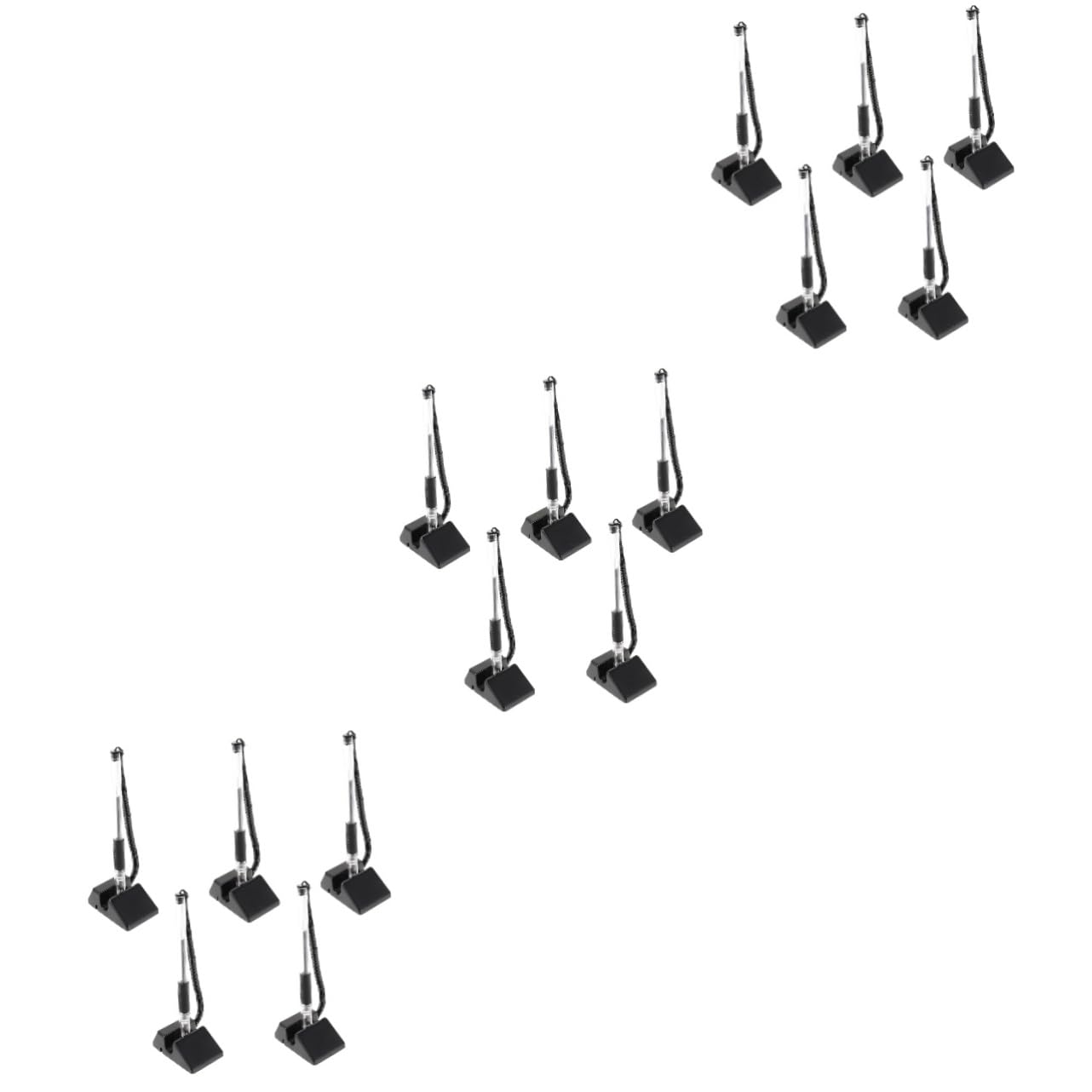 3 Set Di Penne A Sfera Da Tavolo Con Inchiostro Nero Per Ufficio Ergonomiche Con Fondo Adesivo A Prova Di Perdite 5 Pezzi*3