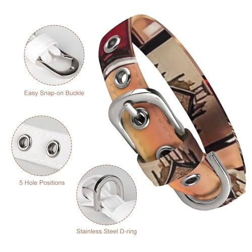 Collier pour chien en bois avec boucle métal robuste et douce