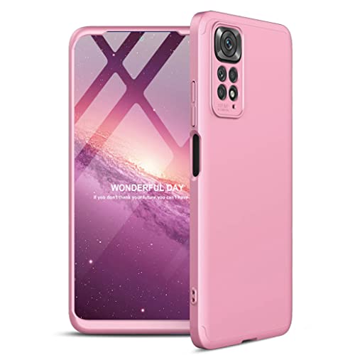 GOGME Funda para Xiaomi Redmi Note 11S/Redmi Note 11 4G Funda, [Tacto Sedoso Mate] Premium Silicona Ligera Delgado PC + TPU Bumper Rubber Caso Case Cover, Oro Rosa Cover