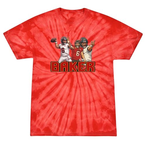TIE-DYE Baker Mayfield Collage Tampa Bay Shirt T-Shirt Adult XL Red