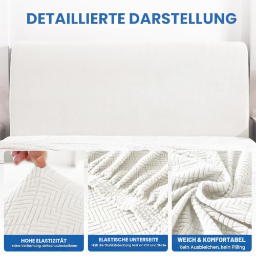 YSTELLAA Strecken Bettkopfteil Bezug, 150CM, Weiß – Ansicht 5