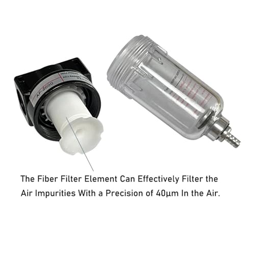Filtre à compression AF2000 avec raccord 6mm et filetage 1/4 pouce pour l'air