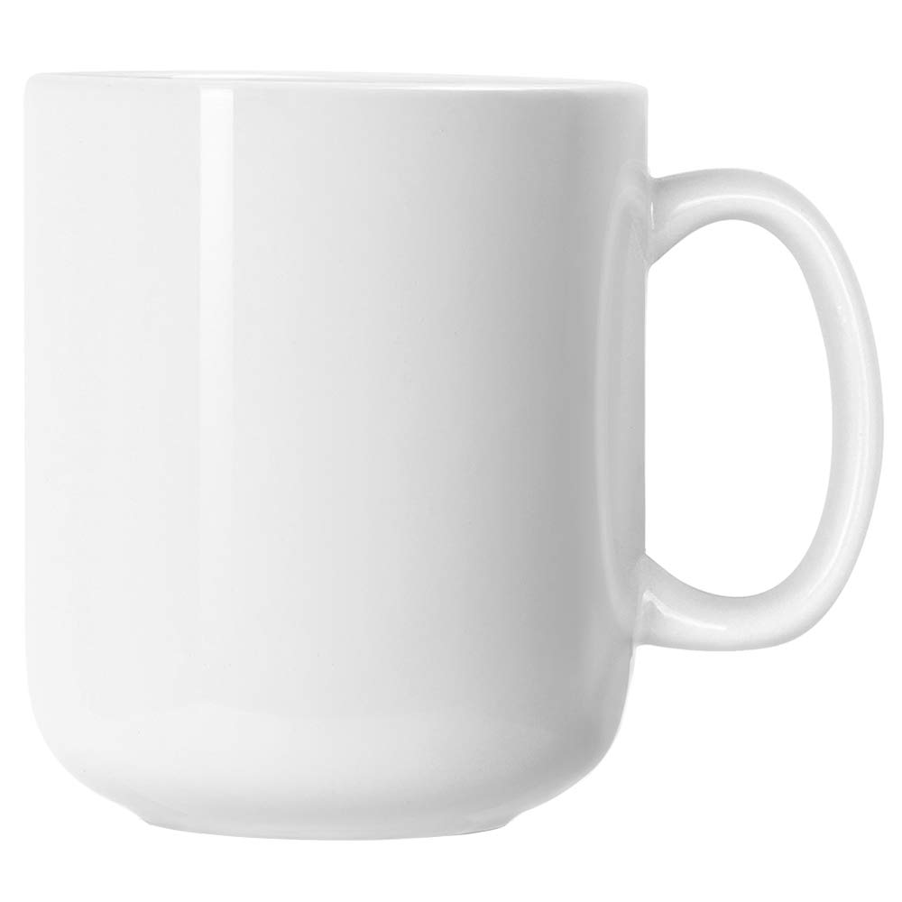 harebe20 OZ Large Coffee Mug, Smooth Ceramic Tea Cup for Office and Home, Big Capacity with Handle, White